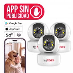 Pack x3 Camara De Seguridad Interior Wifi IP 2MP 5G