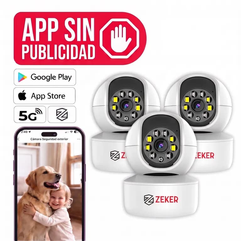 Pack x3 Camara De Seguridad Interior Wifi IP 2MP 5G