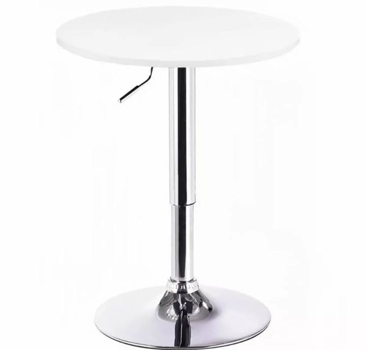 Mesa de Bar Regulable 60 CM mdf Color Blanco