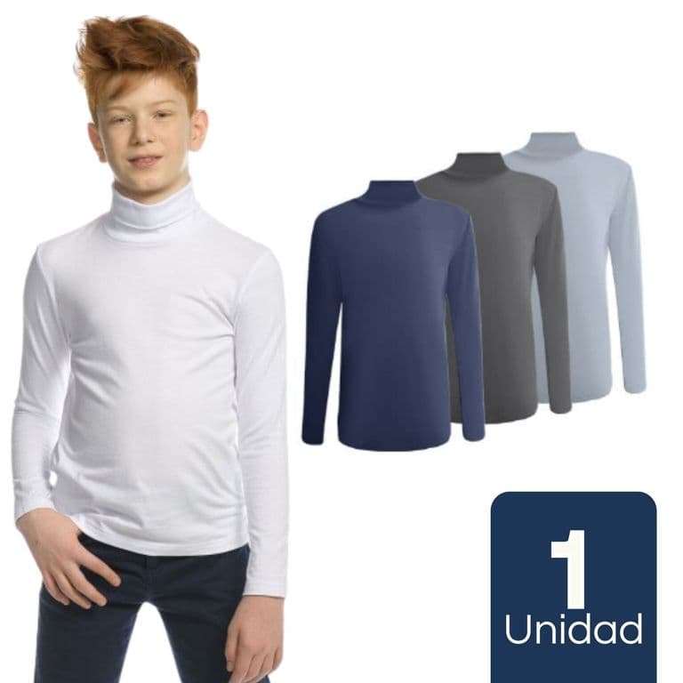 Camiseta Polera Beatle Polar Nino Primera Capa Surtido Cuello Alto Multicolor 5-6 ANOS