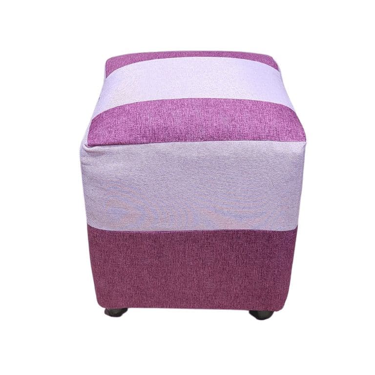 Pouf Morado Bicolor Lino 35x35x42 Muebles Rimar