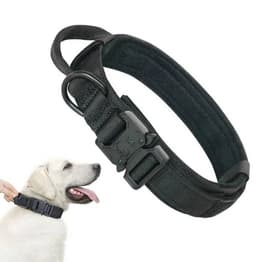 Collar Tactico para Mascotas Perros Talla L Color Negro