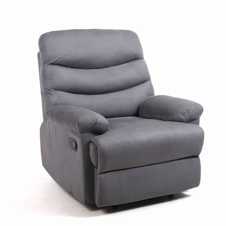 Bergere Reclinable Compacto Austen de Microfibra - Gris