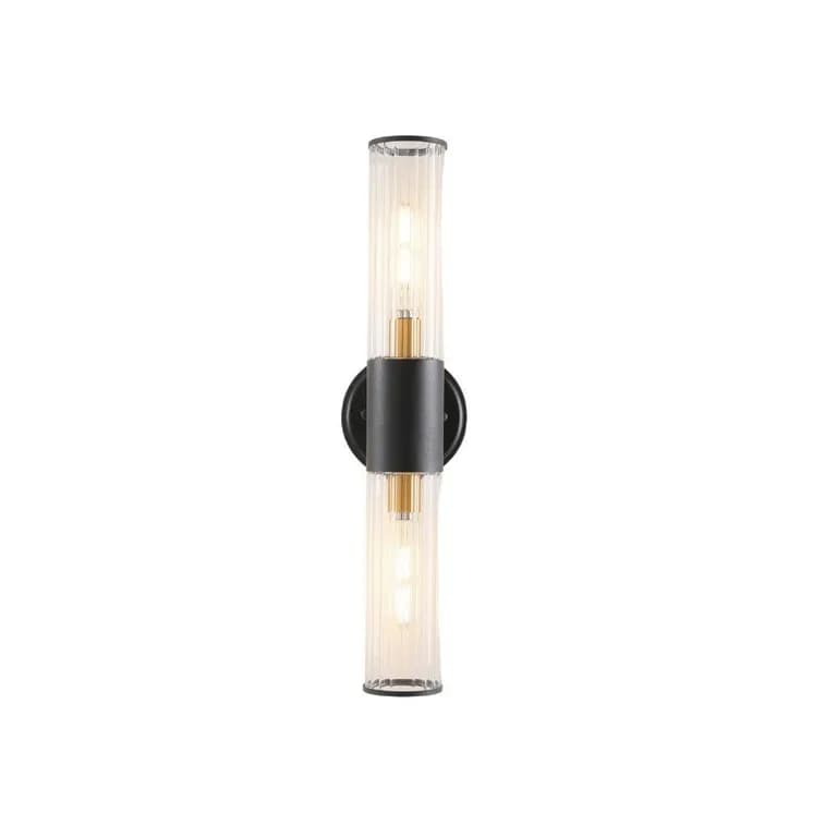 APLIQUE METAL NEGRO 2 LUCES OZZKI - Negro