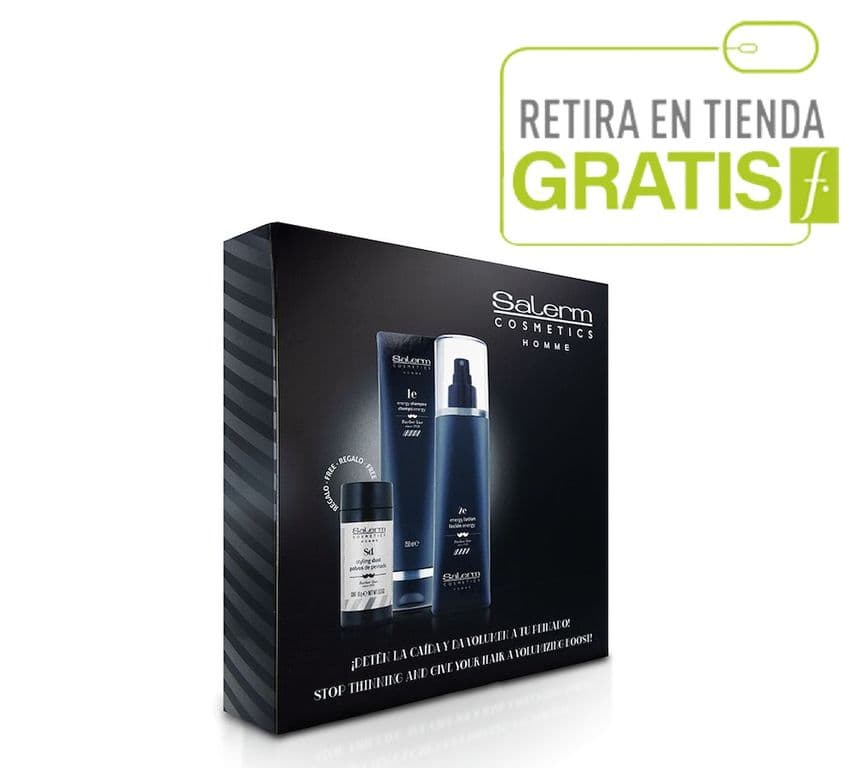 Pack Homme Polvos Peinado+ Shampoo+ Locion Crecimiento Barba.