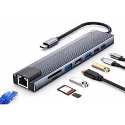 Hub Adaptador Usb Tipo C 8 En 1 Para Mac Macbook Win