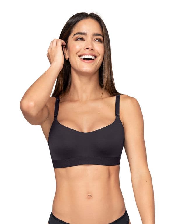 Sosten tipo Top ultraliviano con Copas Internas Fijas 71346 Negro 38B