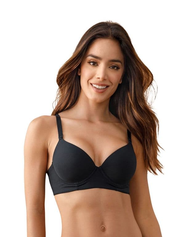 Sosten de Realce Alto Copa Lisa 71332 Negro 36B