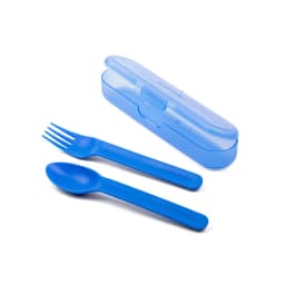 SET DE CUBIERTOS AZUL + ESTUCHE