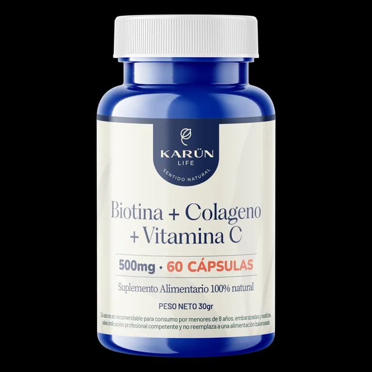 Colageno Hidrolizado + Biotina + Vitamina C 60 cap Karun Life ...