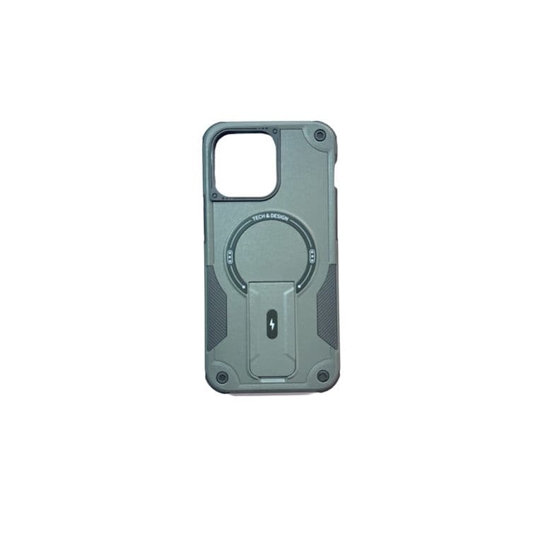 Carcasa Tipo Armor Magsafe Para iPhone 15 Pro Max Gris