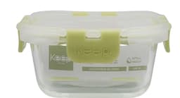 HERMETICO CUADRADO 320ML GLASS VERDE