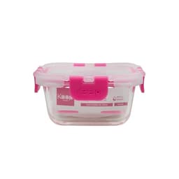 HERMETICO CUADRADO 320ML GLASS FUCSIA