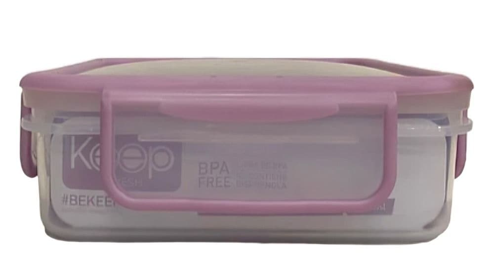 HERMETICO PP 1400 ML CUADRADO ROSADO