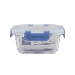 HERMETICO CUADRADO 520ML GLASS AZUL