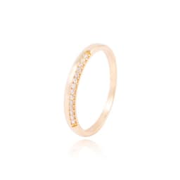 Anillo Compromiso de Oro 18Kt Circon Central Amarillo 12