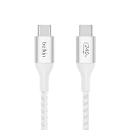 Cable USB-C a USB-C 240W de 2.0 Mt trenzado Blanco