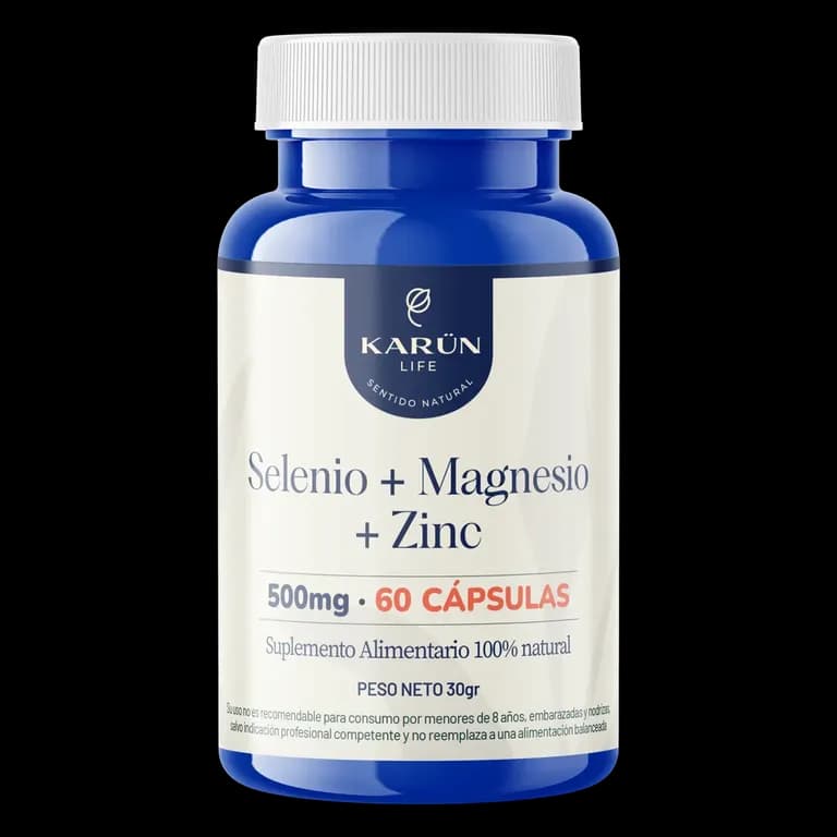 Selenio + Magnesio + Zinc 500 Mg 60 Capsulas