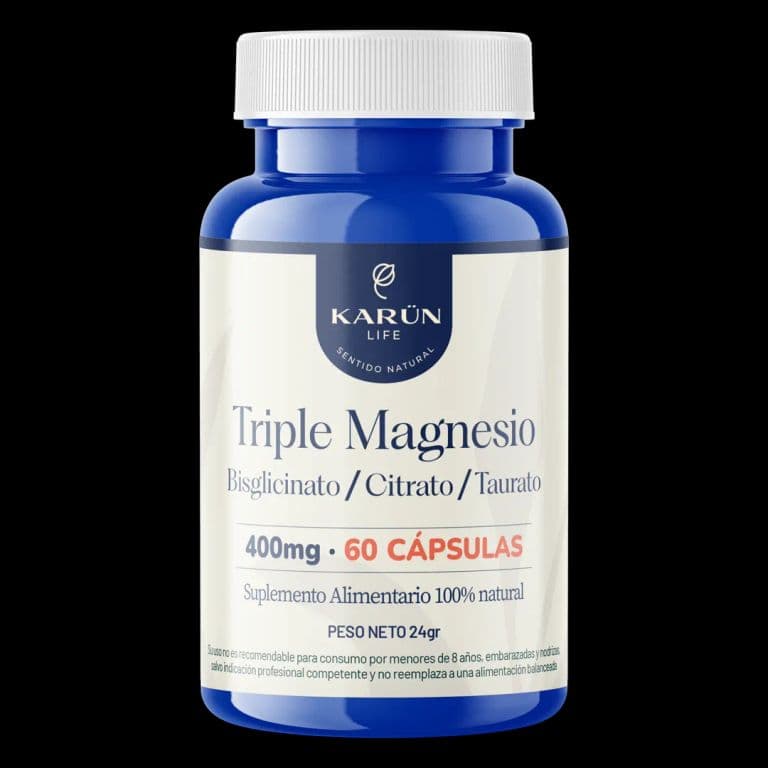Triple Magnesio - Bisglicinato Citrato y Taurato 400mg Karun Life