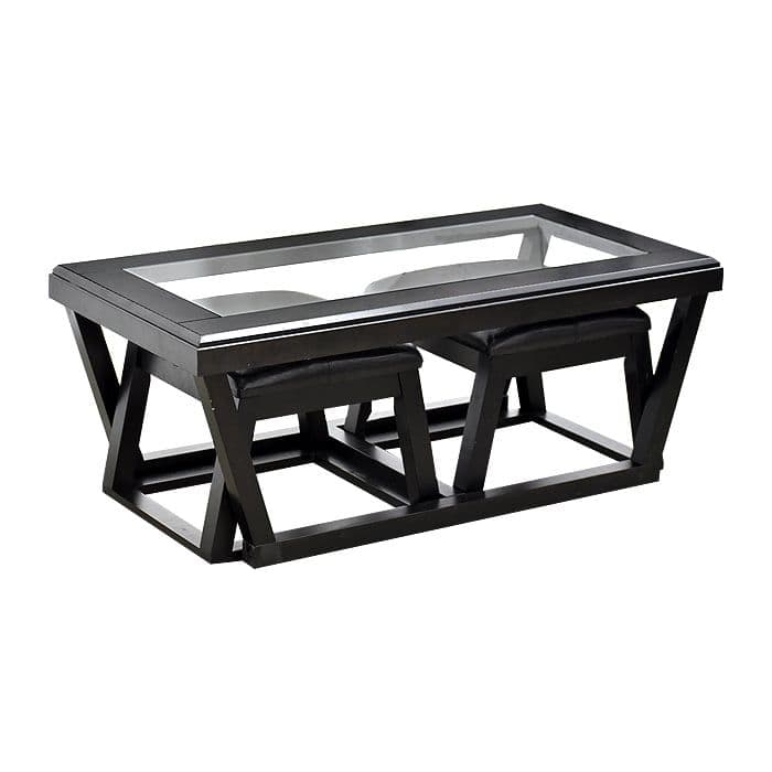 Mesa De Centro Golden con Taburetes