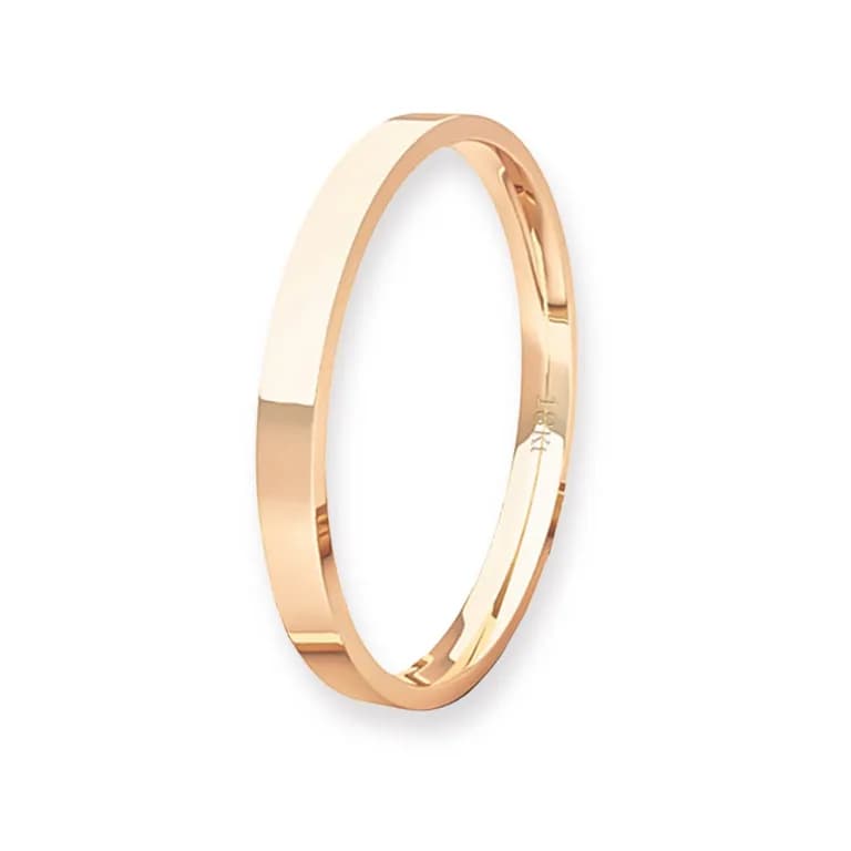 Argolla Matrimonio de Oro Miel 18kt Tubo ErgoFit Siena de 2,0mm Rosa 25