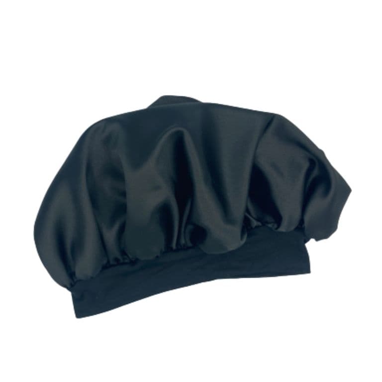 Gorro de saten color negro
