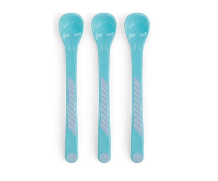 Cuchara de alimentacion para bebe 4M pack de 3 color azul