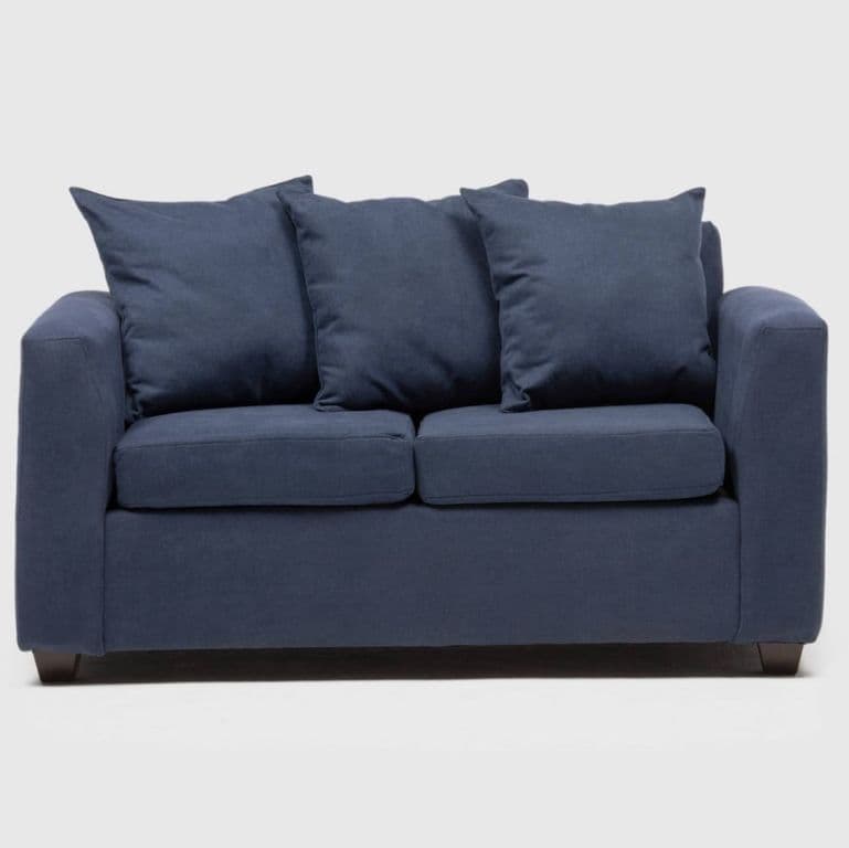 Sofa Viena 2 Cuerpos Azul 130 x 80 x 88