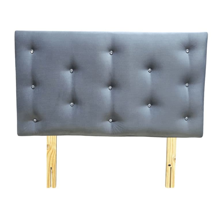 Respaldo 1 1/2 Gris Felpa Diamante Muebles Rimar