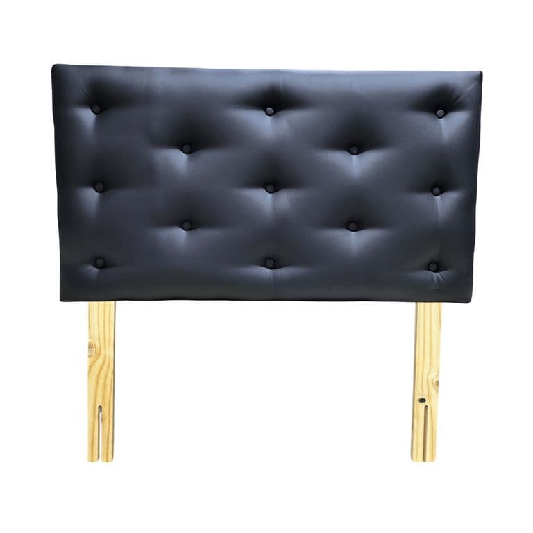 Respaldo 1 1/2 Negro Eco Cuero Muebles Rimar
