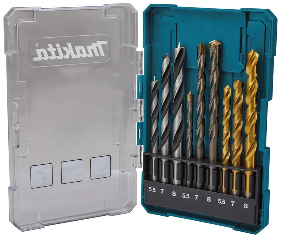 Set Brocas Para Madera/Metal /Concreto (5.5-8) 9 Pzas-Makita