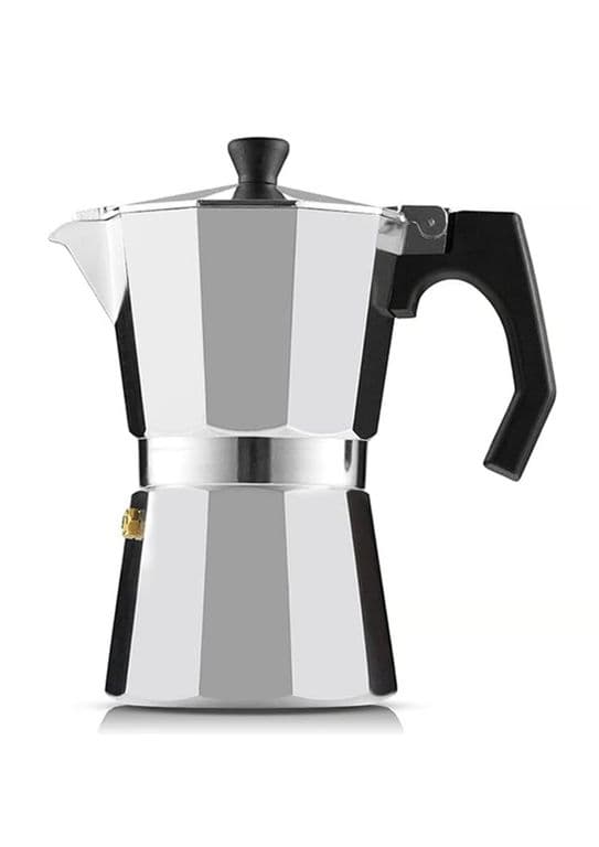 Cafetera Italiana Greca 450ml 9 Tazas Espresso Acero Inoxidable