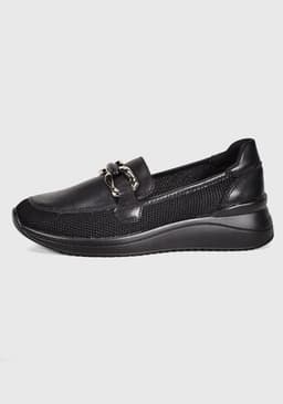 Mocasin Cuero Zully Negro Negro 36