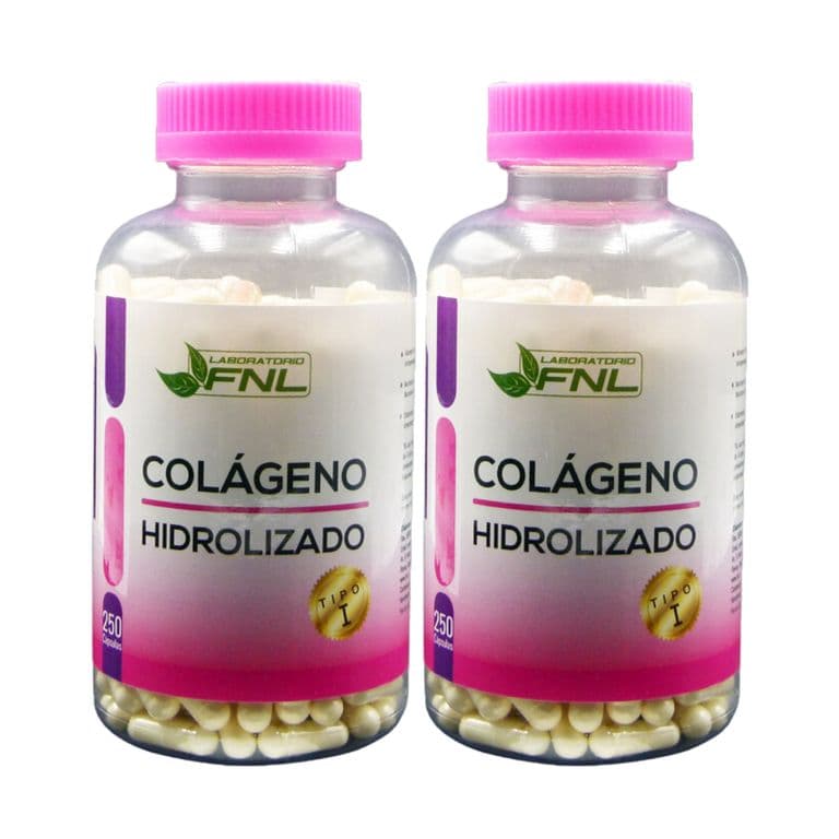 Colageno Hidrolizado 350mg 500 Capsulas 2 Frascos x 250 Caps