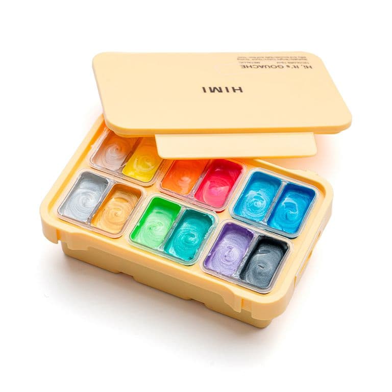 Set de gouache metalizada 12 colores 12ml
