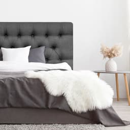 Respaldo de Cama Capitone Premium Lino Grafito - 2 Plazas
