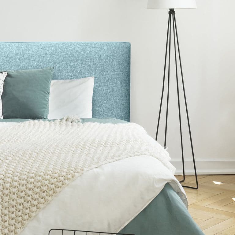 Respaldo de Cama Flat Vivo Lino Verde Jeans - 1.5 Plaza