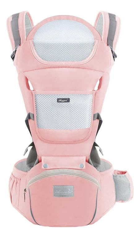 Mochila Porta Bebes Ergonomica Asiento Multifuncional 6 En 1 Rosado