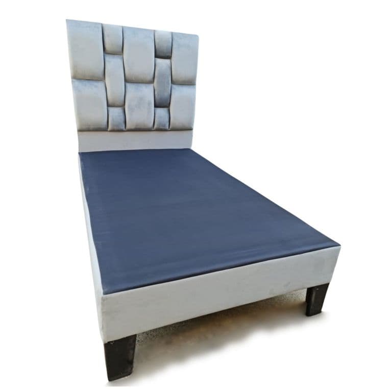 Base HVM Americana 1.5 Plazas + Respaldo Rolex Gris