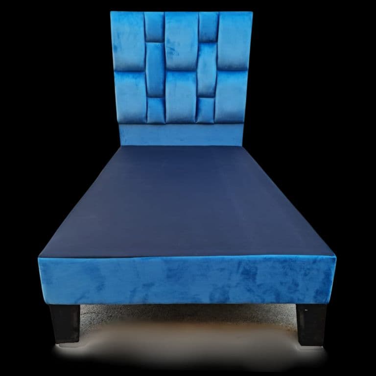 Base HVM Americana 1.5 Plazas + Respaldo Azul petroleo