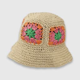 Sombrero Verano Crochet Beige Rafia Beige 2-3 ANOS
