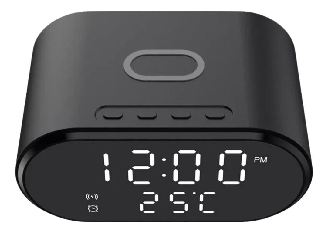 Reloj Digital Despertador Alarma Carga Inalambrica Termometro