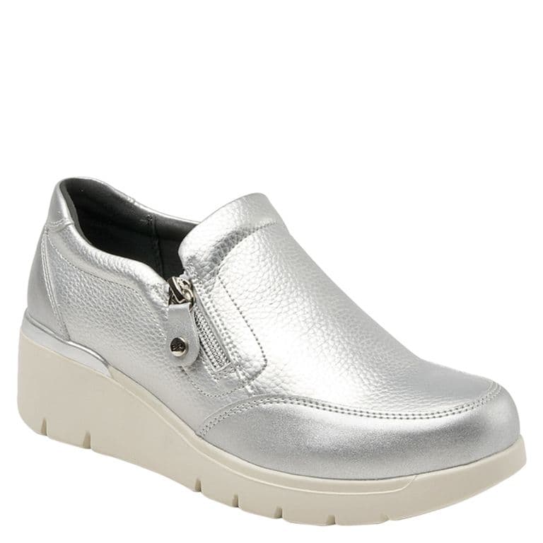 Zapatilla Casual Mujer Plateado Plateado 40