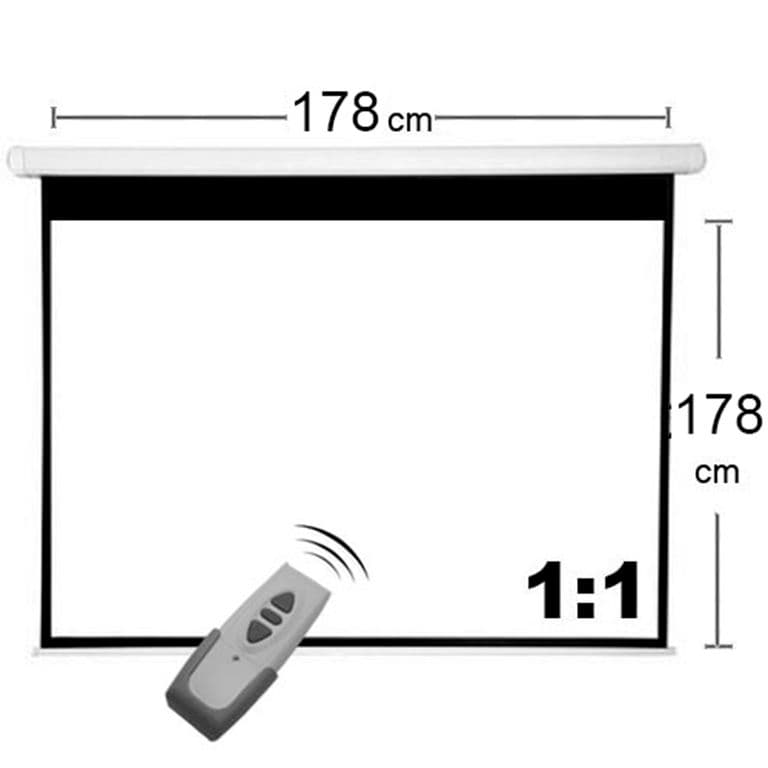 TELON MANUAL 178X178 CM BORDE NEGRO MECANISMO RETRACTIL