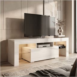 Rack Tv 120x36x45cm 2 Tiras Con Luz Variable Diseno Eeuu