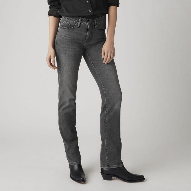 Jeans Mujer 314 Shaping Straight Gris Gris 26-30