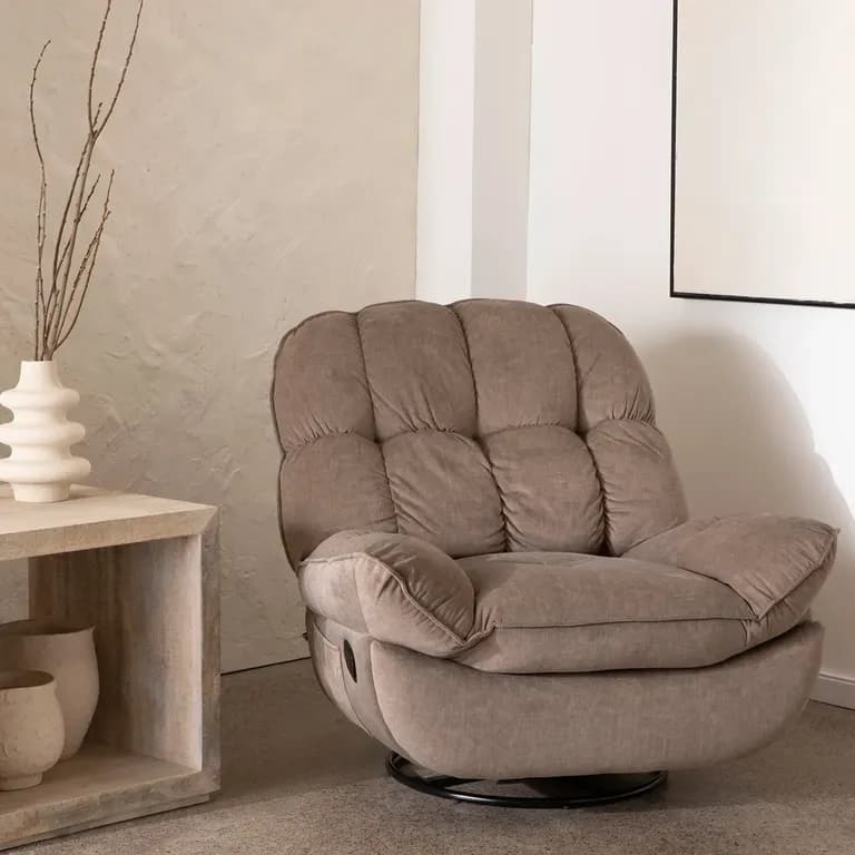 BERGER MILANIUM BROWN RECLINABLE GIRATORIO Y MECEDOR Cafe