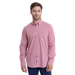 Camisa Bronx Micro Cuadro Regular Fit Rojo L