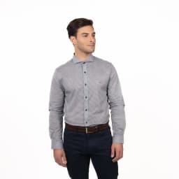 Camisa Tribeca Estampada Comfort Fit Azul Marino 2XL