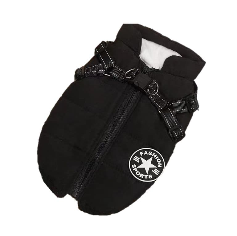 Parka Chaqueta Impermeable Perro Talla S Negro